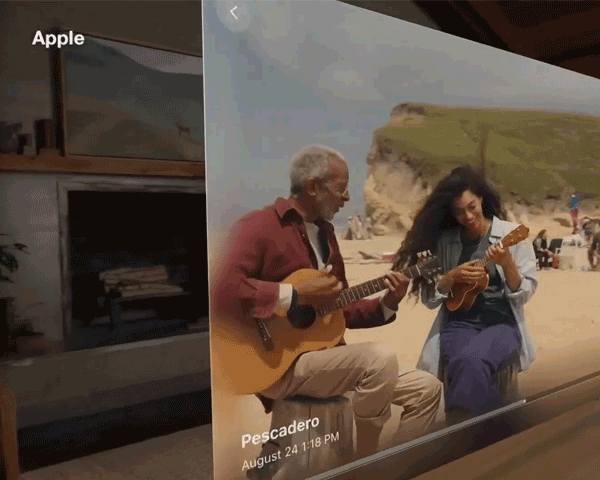 Spatial videos change perspective as you move around