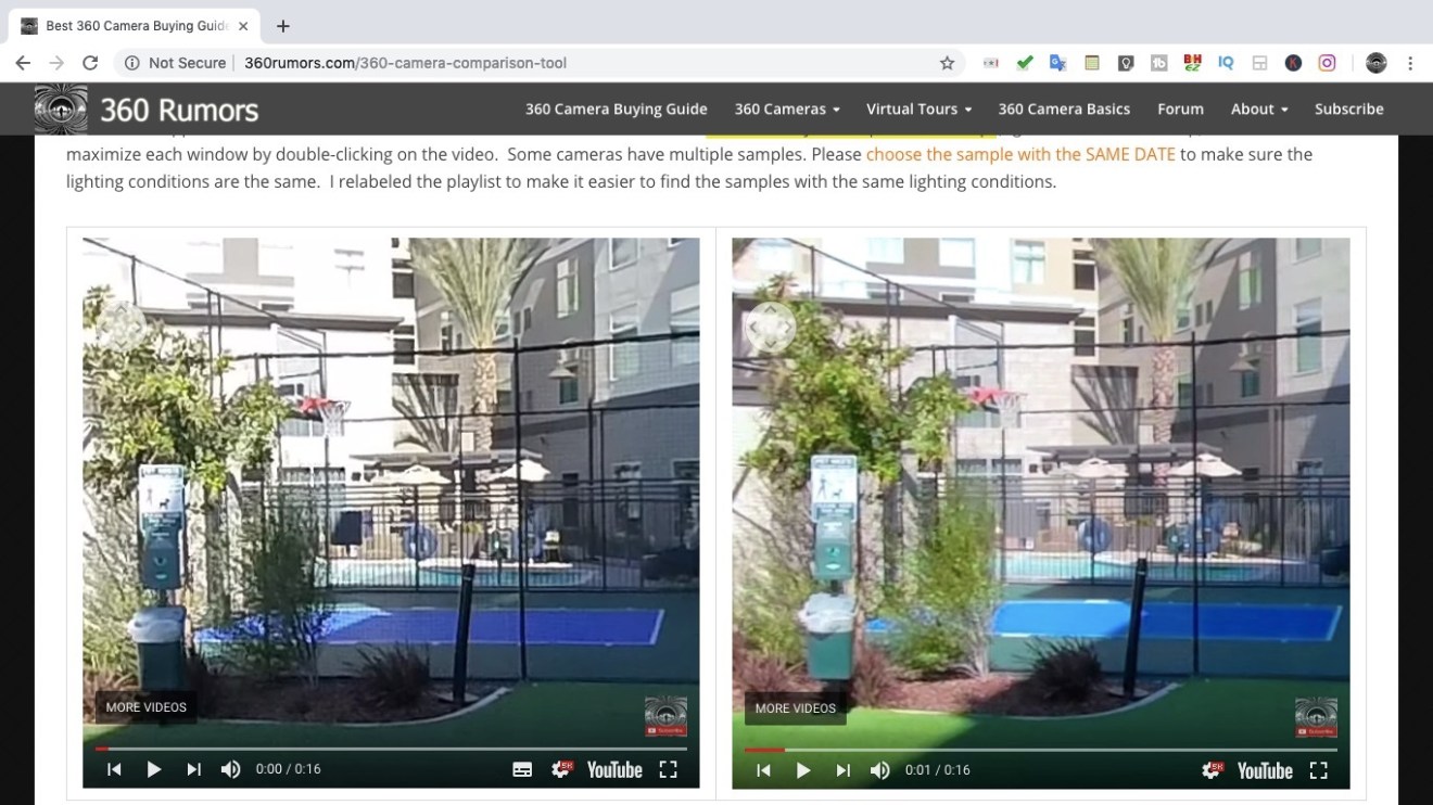 Insta360 EVO (left) vs GoPro Fusion 5.2K (right)