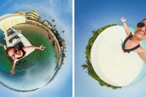 Flying camera effect