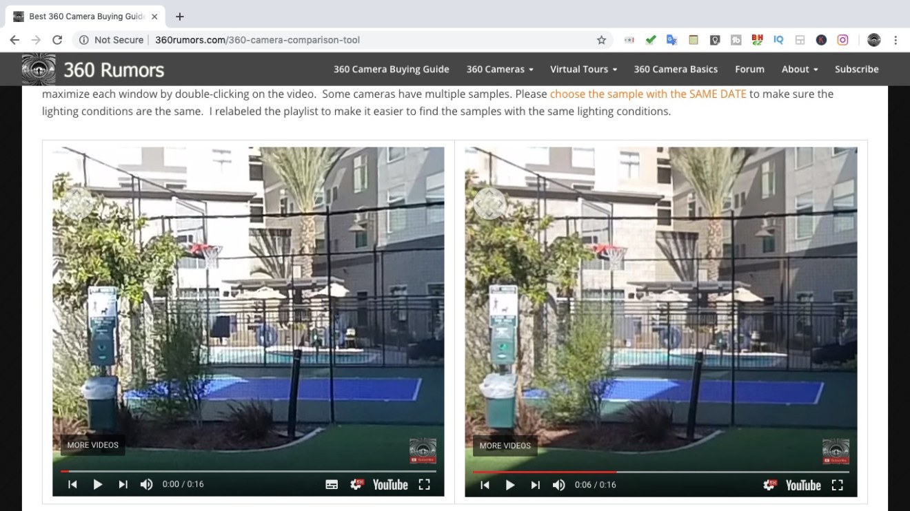 Insta360 EVO (left) vs GoPro Fusion 5.6K (right)
