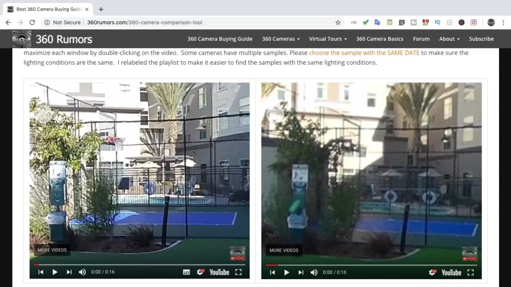 Insta360 EVO (left) vs Kandao Qoocam (right)