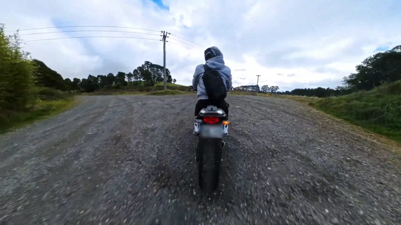 Cinematic shot near the train tracks with Insta360 X4