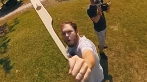 360 camera on an arrow