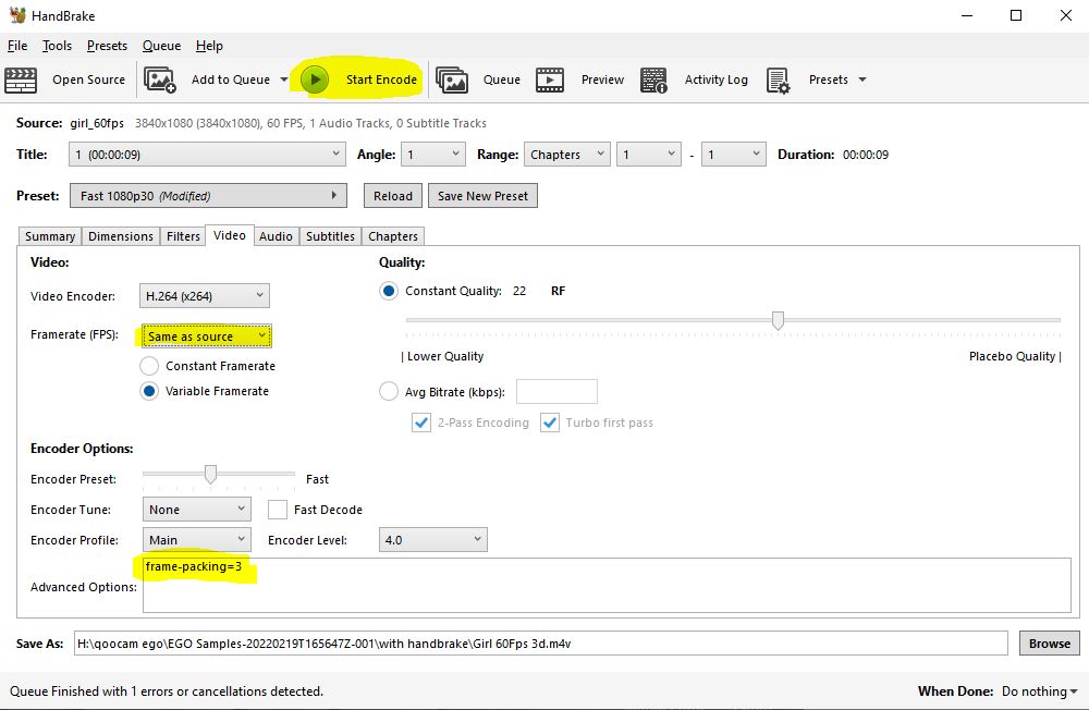 How to add 3D metadata for YouTube