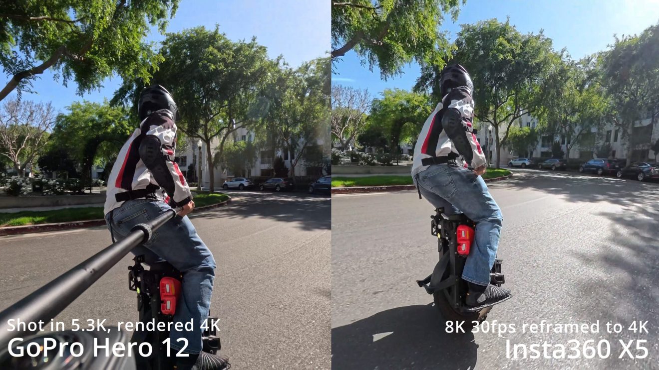 Insta360 X5 advantages: invisible flying camera effect 