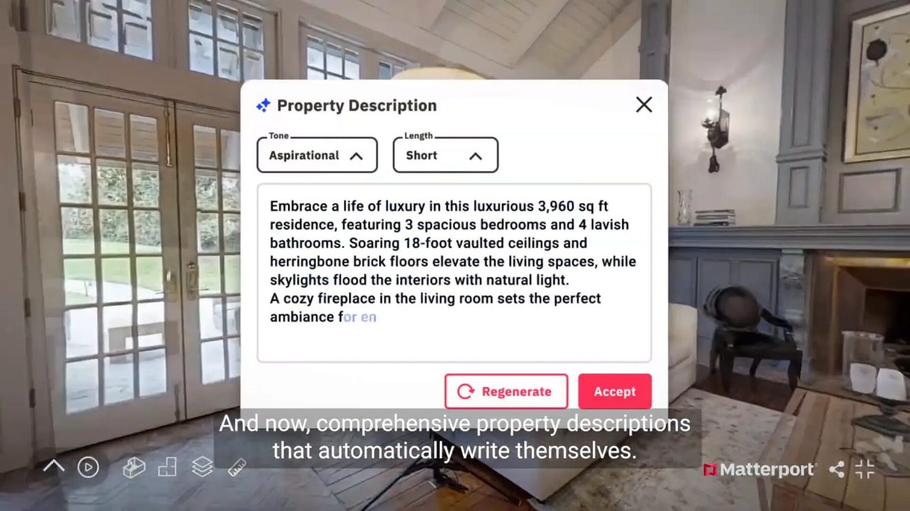 Automated property descriptions feature demonstration
