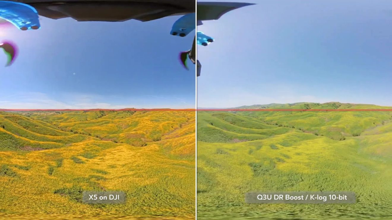 Comparison of stabilization between X5 and Qoocam 3 Ultra