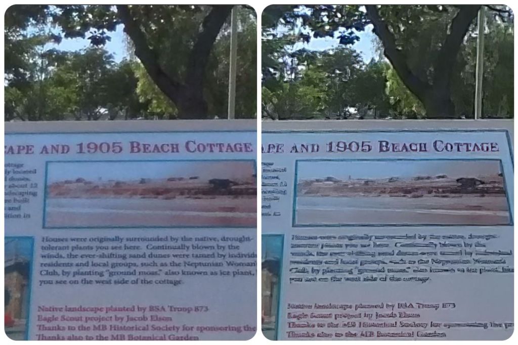 Left: X3 72mp mode. Right: X3 18mp mode, upscaled with Topaz Photo AI