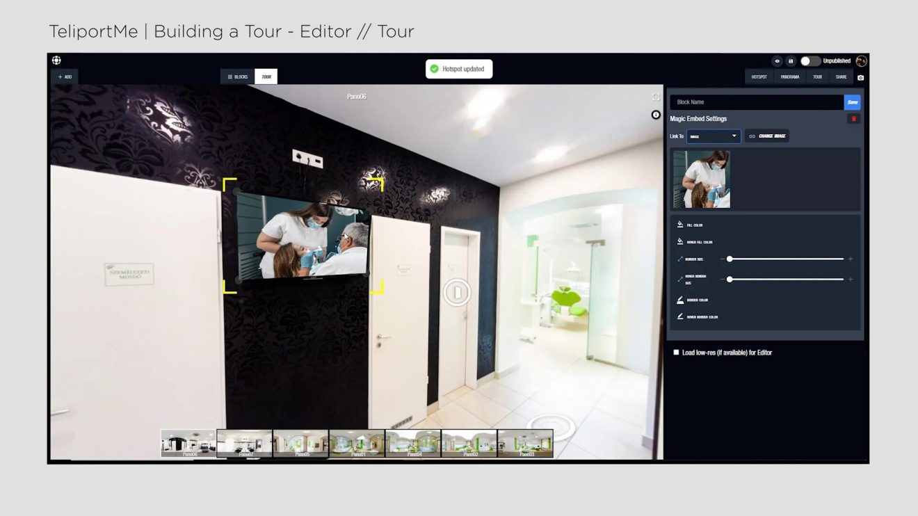 Embedding media in virtual tours