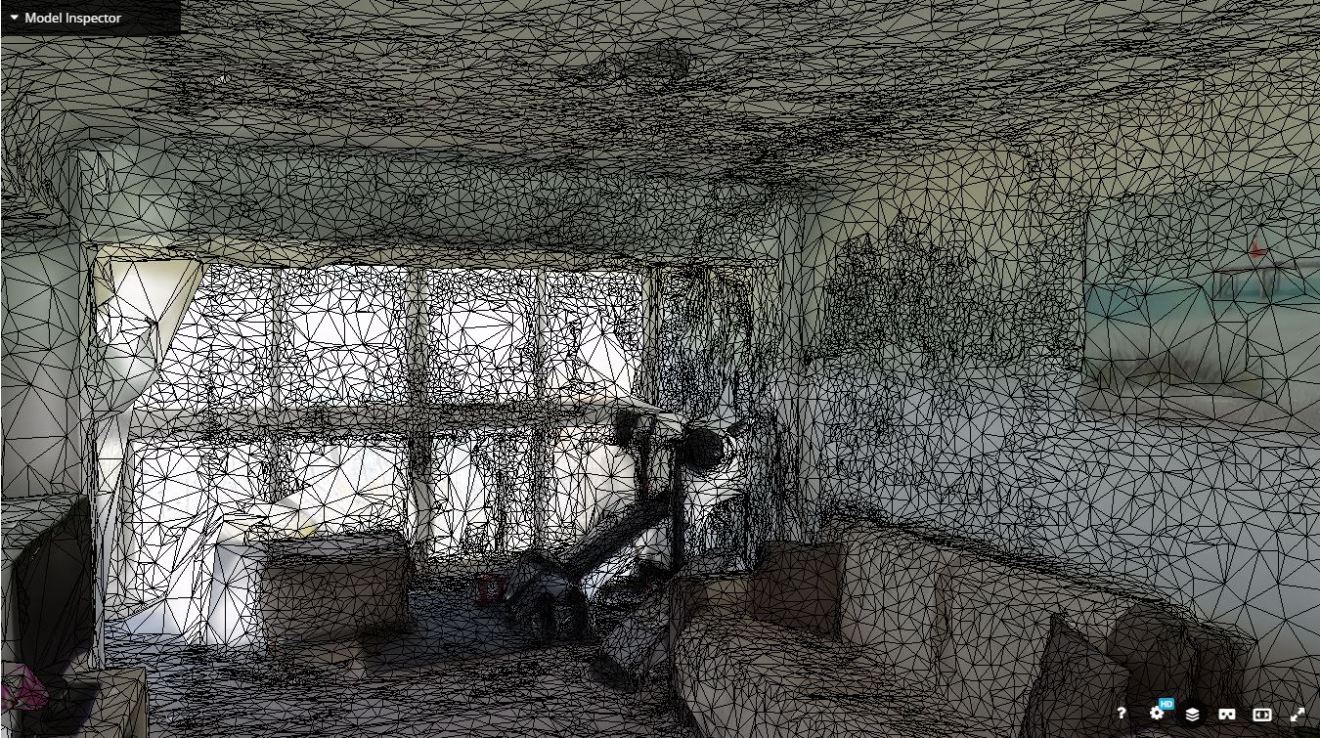 The 360 video was used to create a 3D model