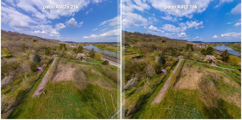 DJI Air 2S vs Air 2 comparison for 360 photos