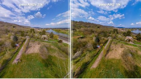 DJI Air 2S vs Air 2 comparison for 360 photos
