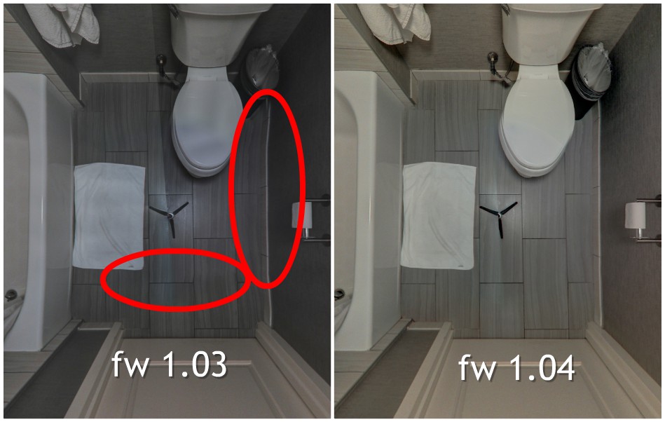 Aleta firmware 1.04 improves the stitching in the nadir