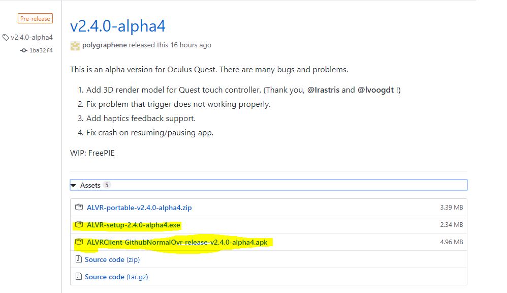 How to install ALVR for Oculus Quest