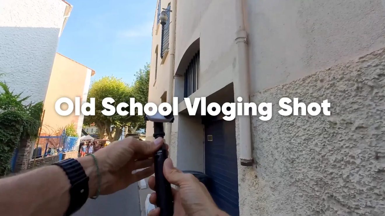 Old School Vlogging Shot with camera at eye level