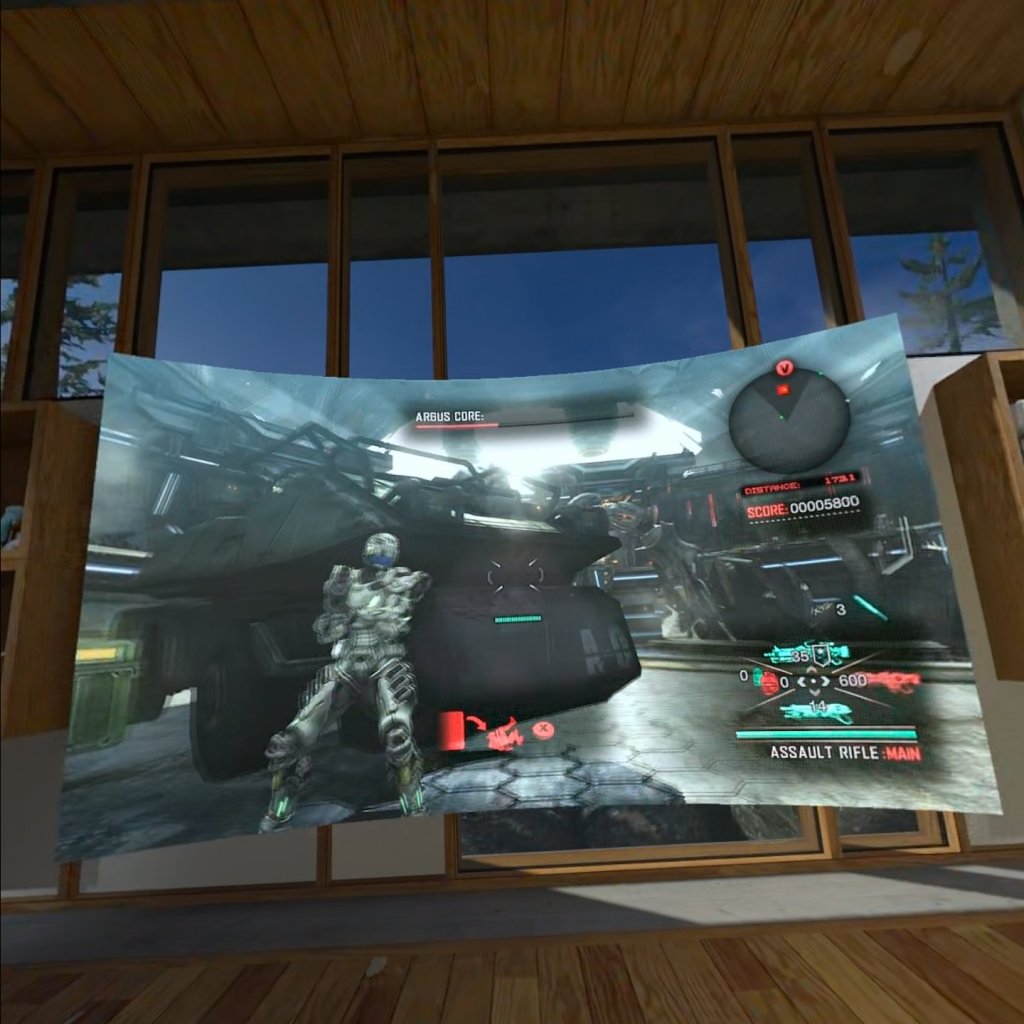 You can play some Steam games on Quest on a large virtual screen