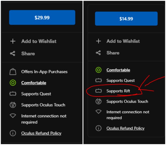 Left: no cross buy. Right: cross buy