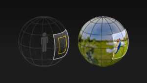 Crystal view works by selectively rendering at full resolution only the portion seen by the user