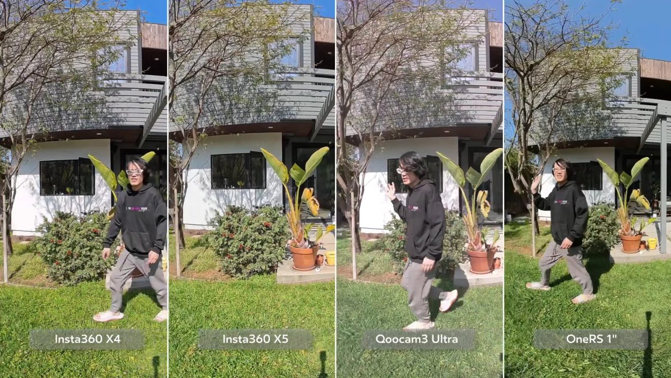 Stitching quality comparison between X5 and Qoocam 3 Ultra