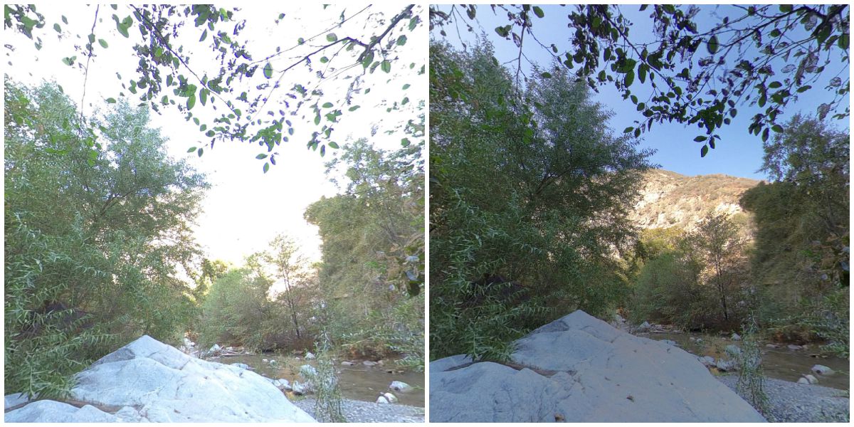 ONE X non-HDR (left) vs. ONE X HDR (right)