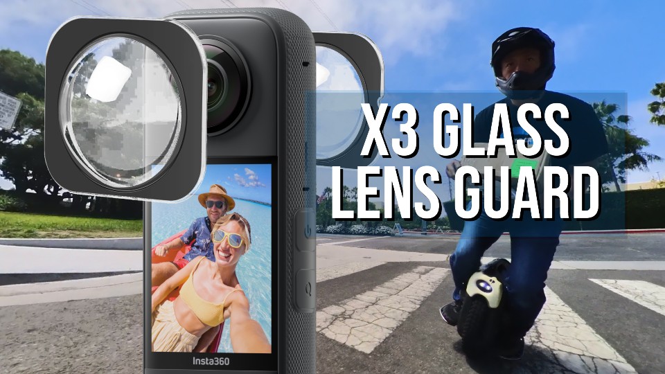 Insta360 X3 glass lens guard works but only with specific settings