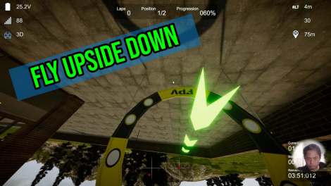 Fly upside down with a 3D Drone