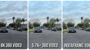 Instaframe detail comparison: 8K 360 video vs 5.7K+ 360 video vs Instaframe at 1080p
