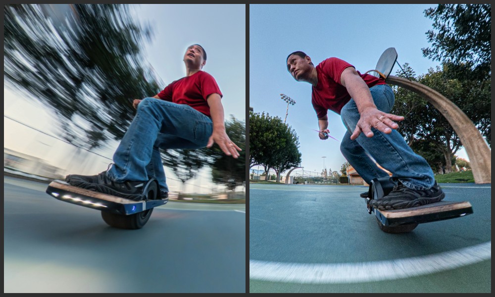 Left: manual exposure. Right: auto exposure