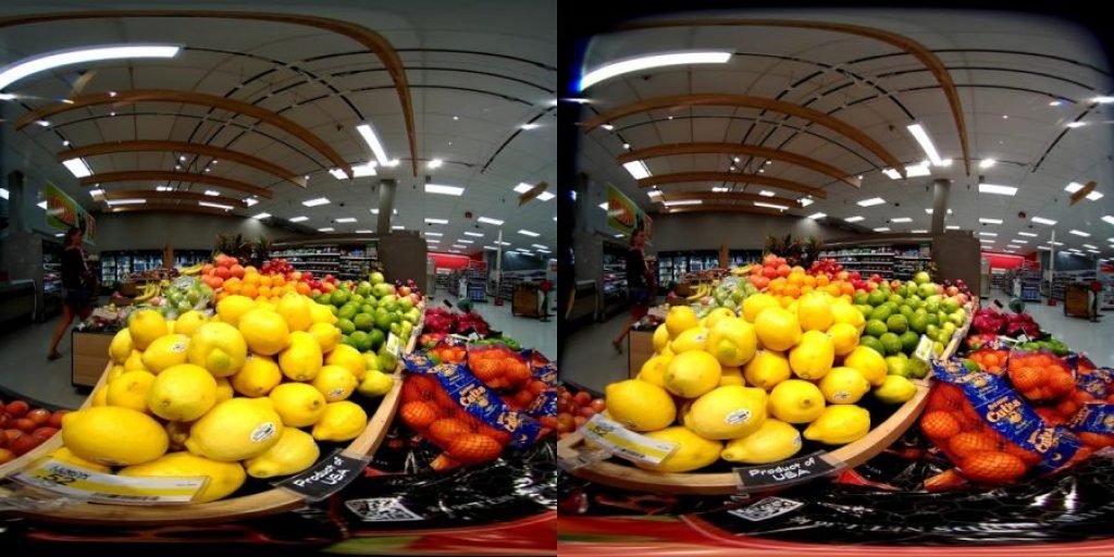 LucidCam VR180 photo sample in equirectangular format