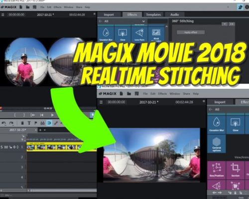 Magix Movie Edit Pro Plus 2018 realtime 360 video stitching
