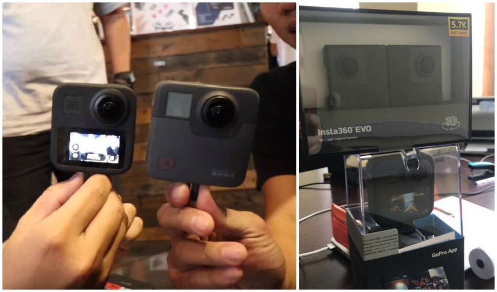 GoPro MAX size: MAX is noticeably more compact than Fusion