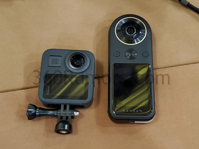 Kandao Qoocam 8K vs GoPro MAX size