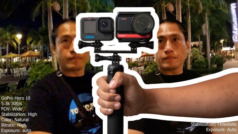 GoPro Hero 10 low light vs Insta360 One R 1 inch