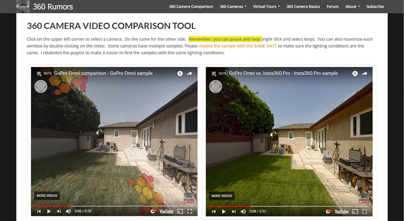 GoPro Omni (360 view) vs. Insta360 Pro (360 view)