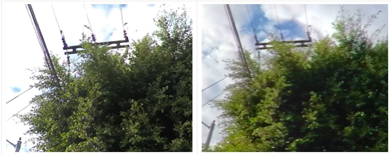 Insta360 ONE X 360 photo quality vs Fusion at stitch line