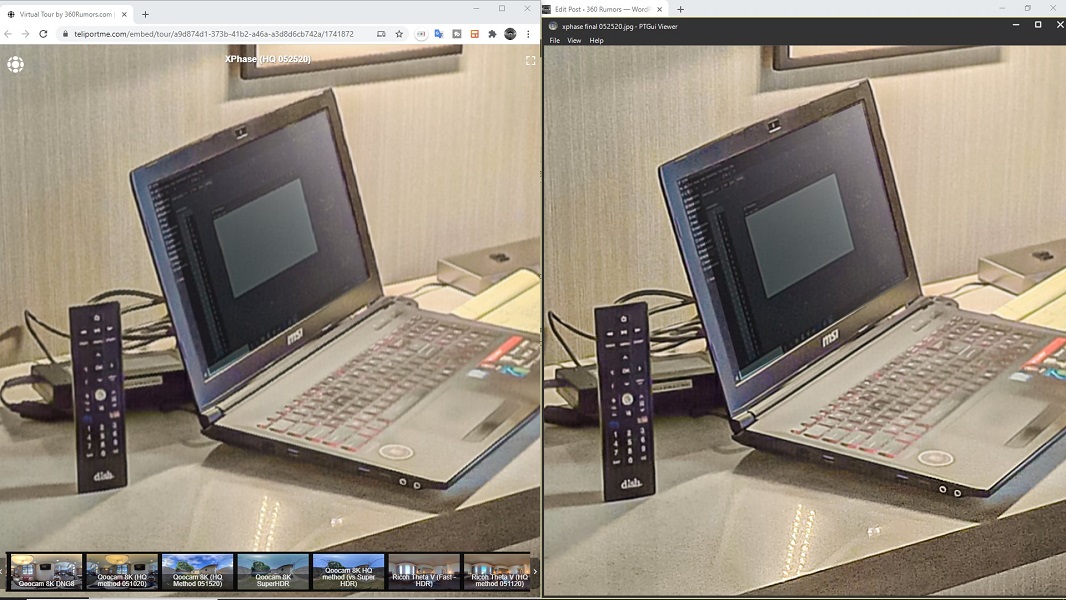 XPhase on P360 (left) vs my hard drive (right)