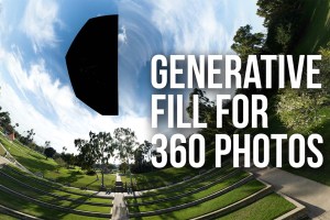 Photoshop generative fill for 360 photos