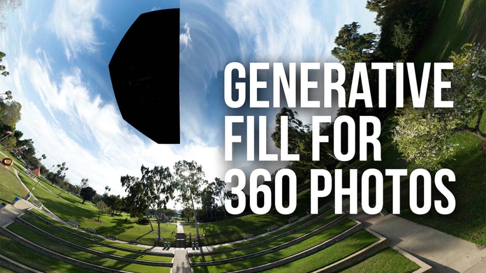 Photoshop generative fill for 360 photos