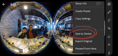 Export the edited Z1 DNG photo as JPG