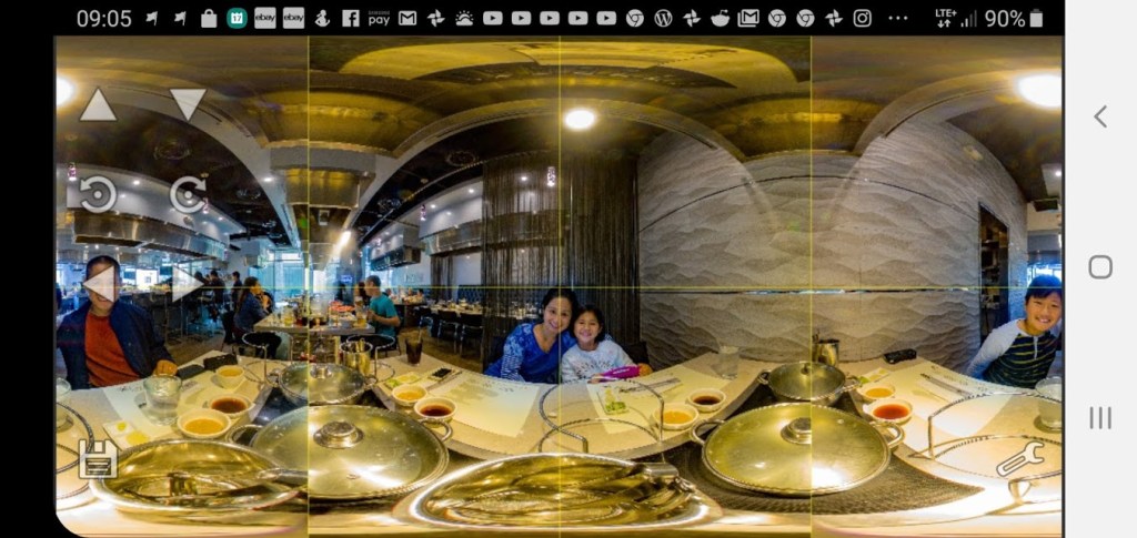 Open the exported JPG in Theta Z1 Stitcher