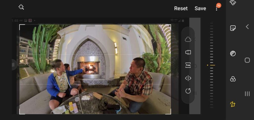 Taking a screenshot and cropping it