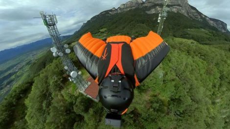 Wingsuit flying 360 shooter