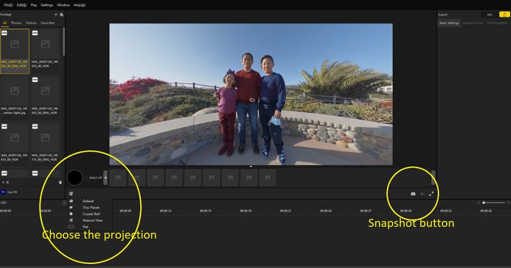 Share non-360 photos from Insta360 Studio 2020