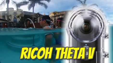 Ricoh Theta V waterproof housing test (TW-1 case)