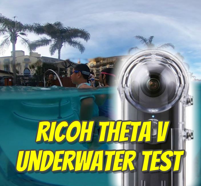 Ricoh Theta V waterproof housing test (TW-1 case)
