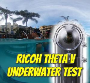 Ricoh Theta V waterproof housing test (TW-1 case)