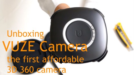 unboxing the Vuze 3D 360 camera