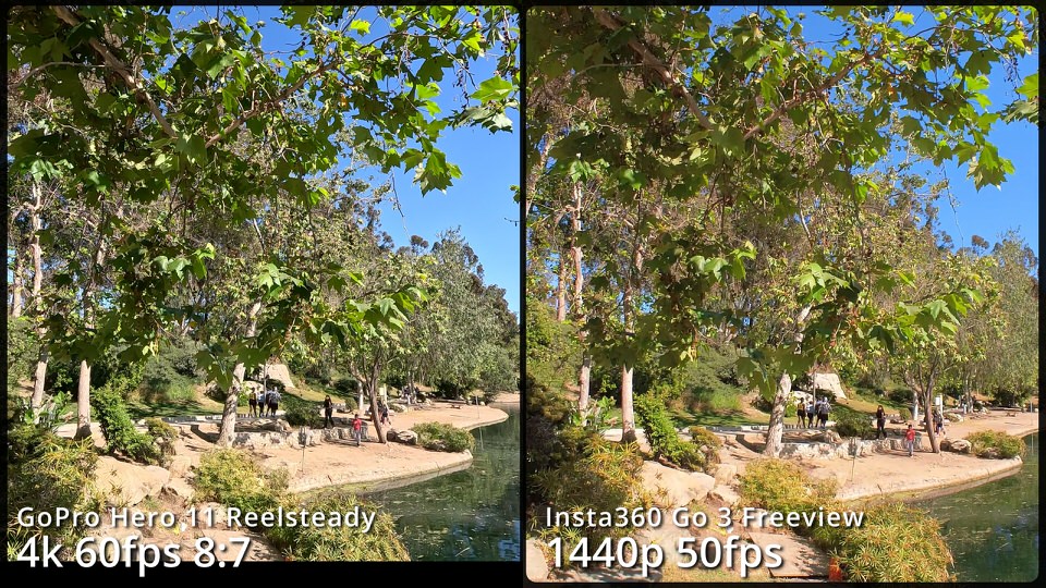 Hero 11 Reelsteady vs Go 3 Freeview