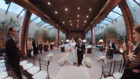 Wedding entrance 360 dolly shot