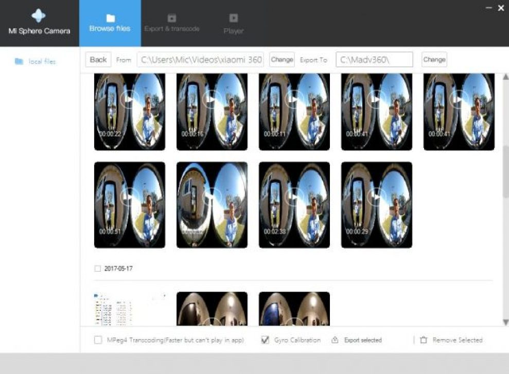Xiaomi Mijia Mi Sphere 360 camera PC app